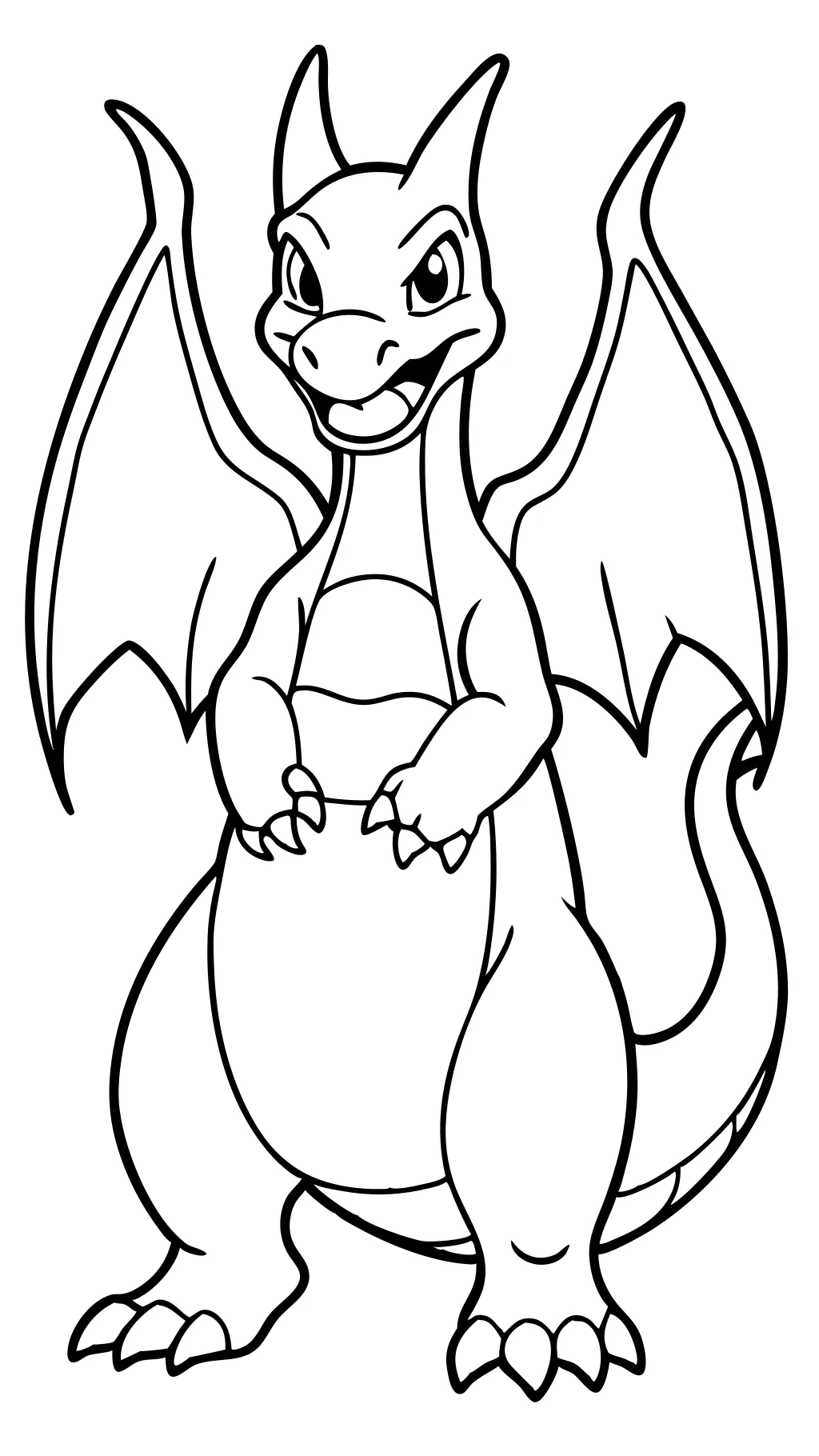 Charizard Pokemon Coloring Página